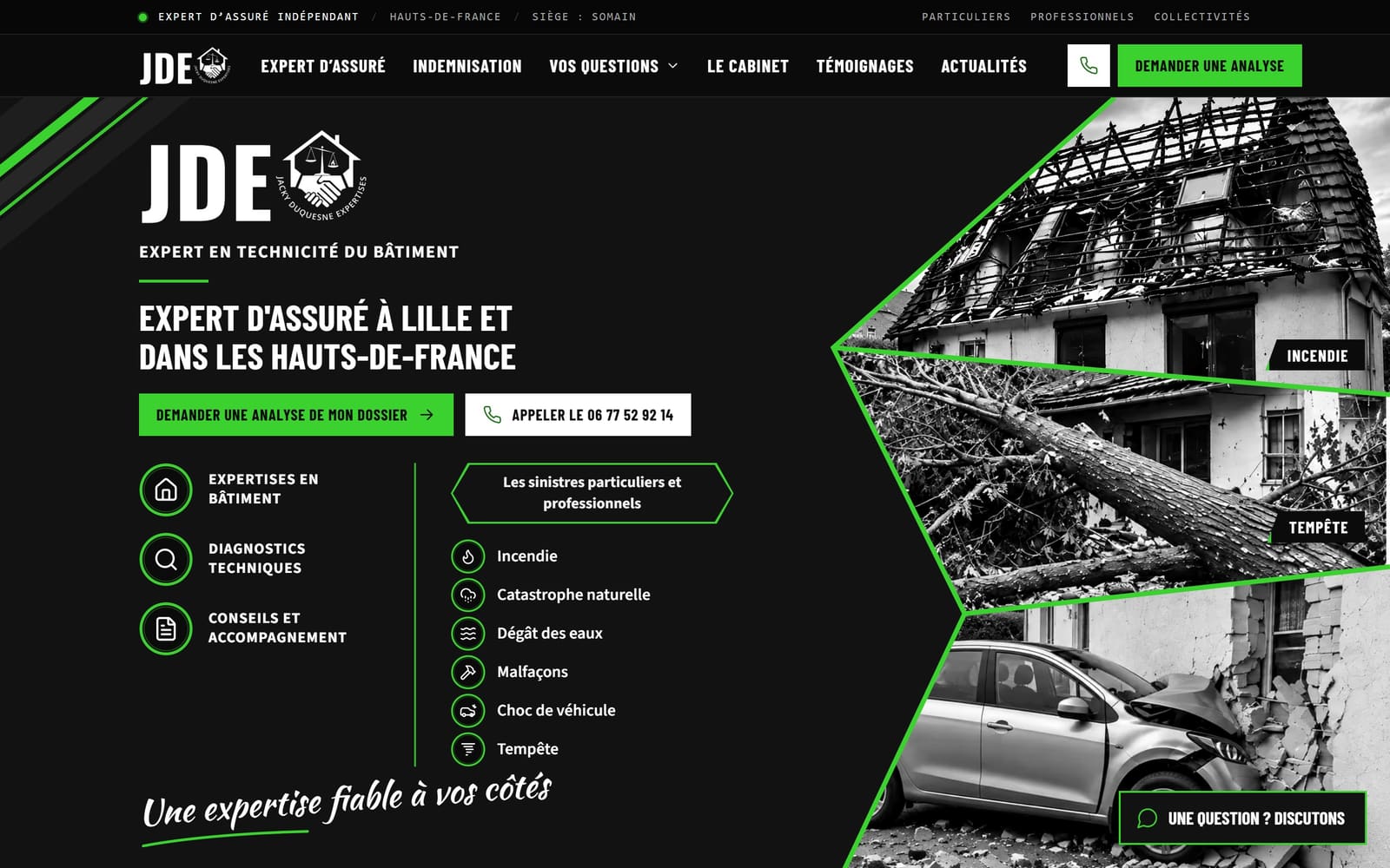 Aperçu de JD Expertises — refonte du site
